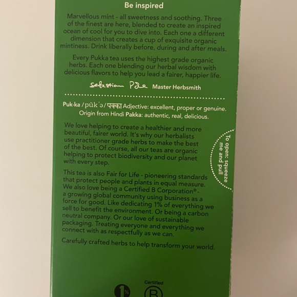 SIX BOXES Pukka Organic Three Mint Herbal Tea Peppermint Spearmint - Picture 4 of 6